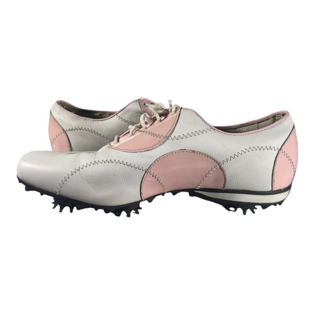 FootJoy LoPro Collection Women's Leather Golf Shoes White Pink Size 10M - Picture 7 of 9
